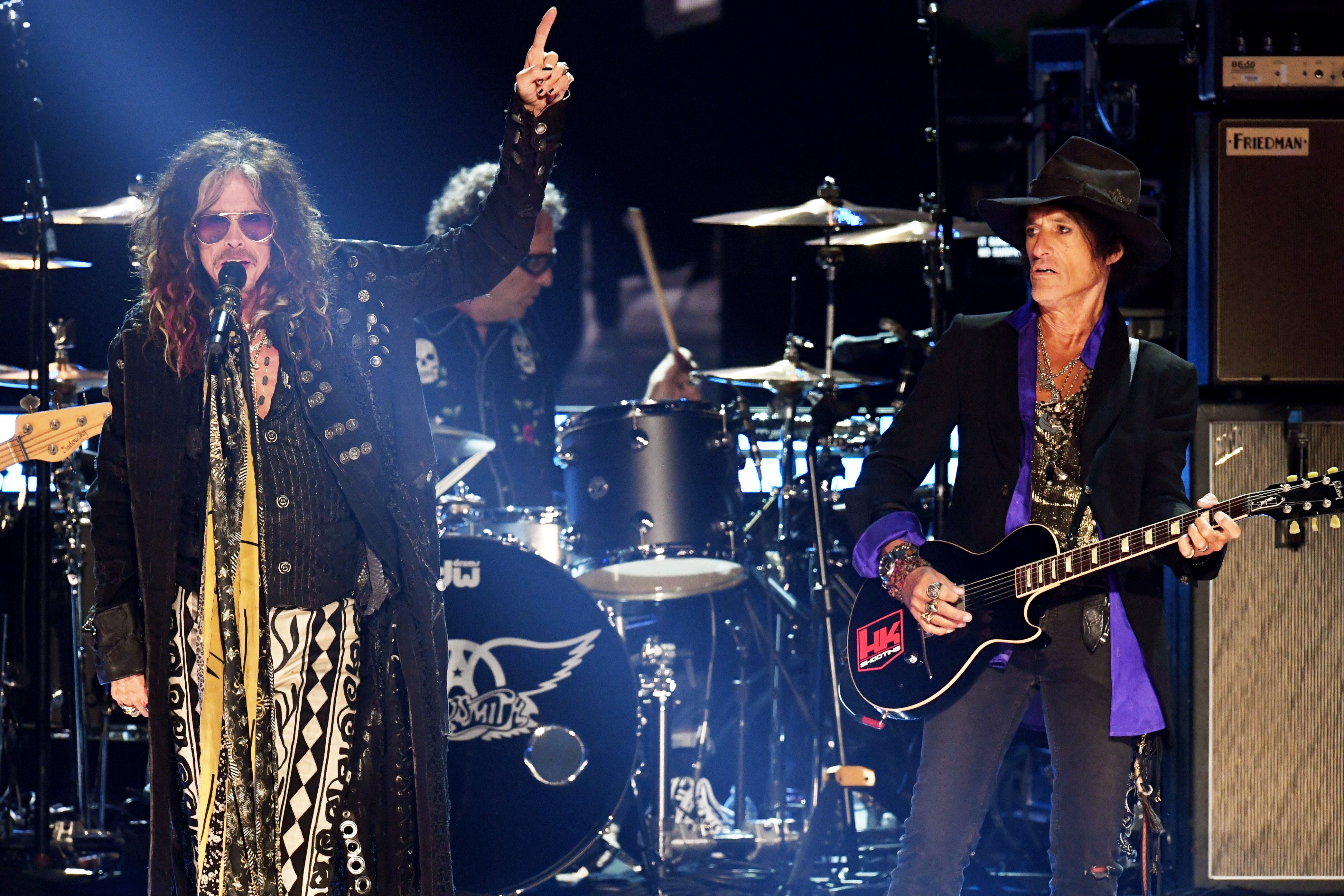 Aerosmith live in concert on stage